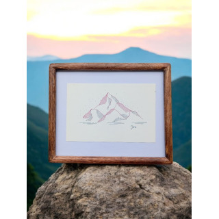 Montagnes grises et roses